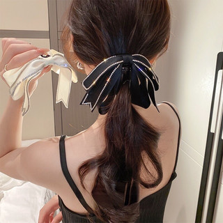Kẹp dọc tạo phồng tóc nơ đính hạt cao cấp
