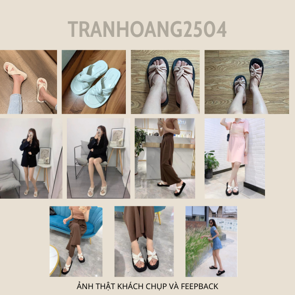 Xăng đan Đế Dày Mũi Vuông Chống Trượt Thời Trang Mùa Hè Dành Cho Nữ 2301