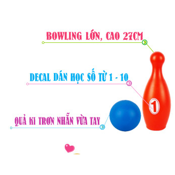 Đồ chơi Bowling Loại Lớn Cho Bé Sato23 [Made in Việt Nam]