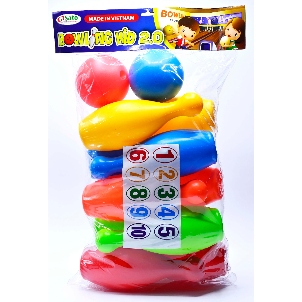Đồ chơi Bowling Loại Lớn Cho Bé Sato23 [Made in Việt Nam]