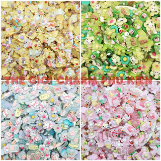 Set 100 charm trong - theo tone màu xinh dùng trang trí kẹp tóc, ốp dt, bình nước, cài dép….