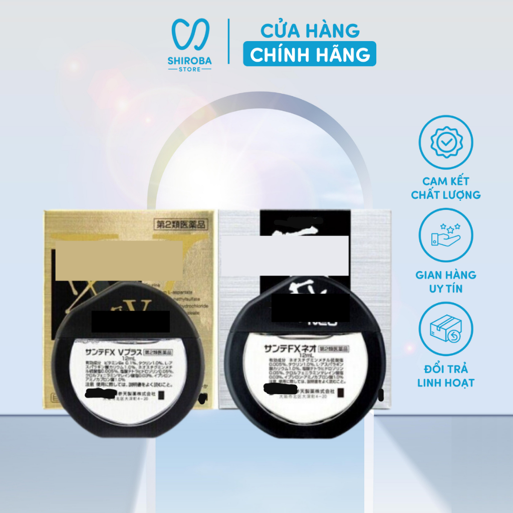 Nước nhỏ mắt giảm mỏi mắt, bảo vệ mắt N30V Nhật Bản 12ml cho mắt cận, viễn, mắt bình thường - Shiroba