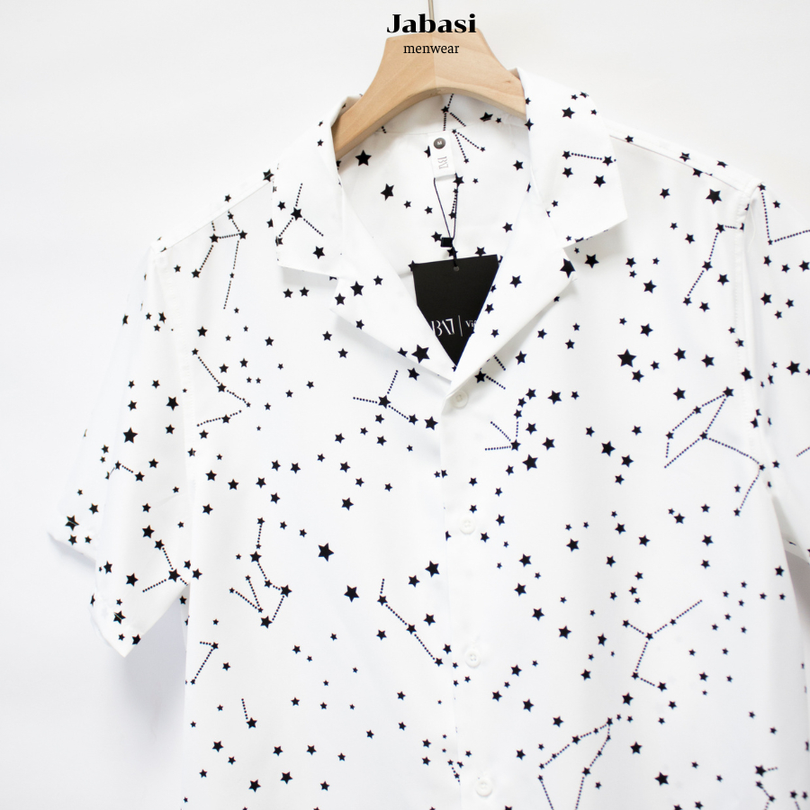 Áo sơ mi hoạ tiết nam nữ Jabasi mã 205 ,form regular, thời trang chất liệu cotton mặc thoáng mát