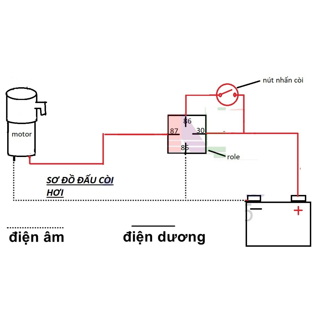 Rờ le còi xe 4 chân 12v