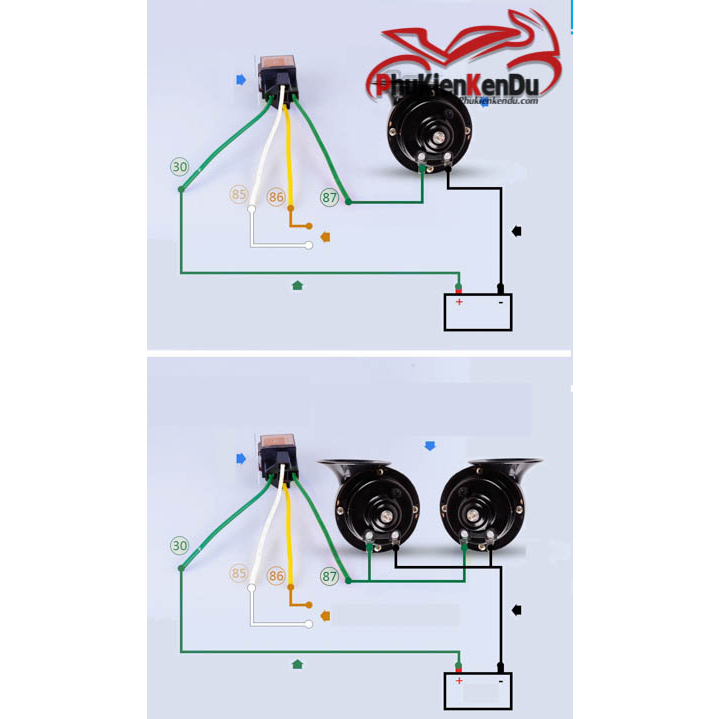 Rờ le còi xe 4 chân 12v