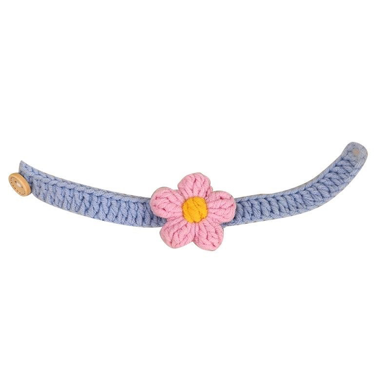 Vòng Đeo Cổ Len Cho Mèo - Handmade Hoa len 5 cánh mềm mại
