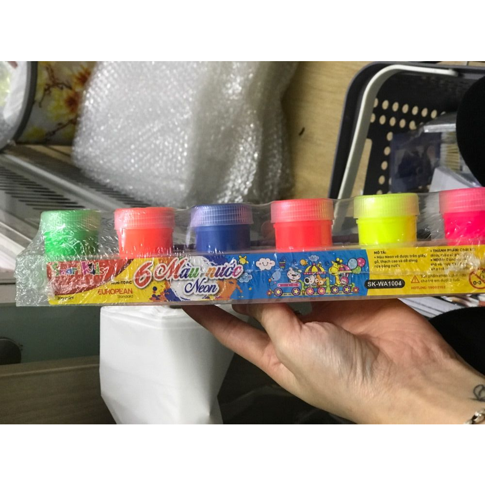 Màu nước Smart Kids SK-WA1004 6 màu Neon