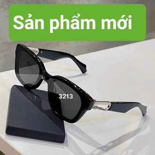 Mắt kính nữ gentle monster phom kính vuông loại nguyên gọng chất liệu acetate có màu nâu và màu đen tặng khăn
