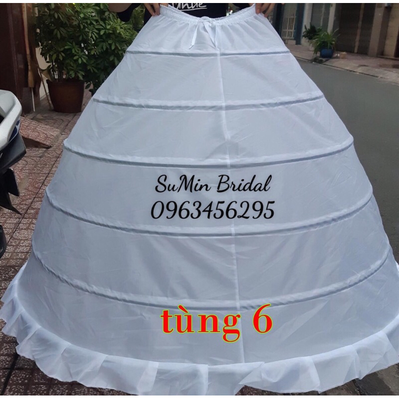 Tùng Phồng Cô Dâu Dành Cho Váy Cưới 6 Tầng Thép_Tùng 6 Gọng Làm Phồng Váy Cưới Cô Dâu_Tùng Váy 6 Tầng