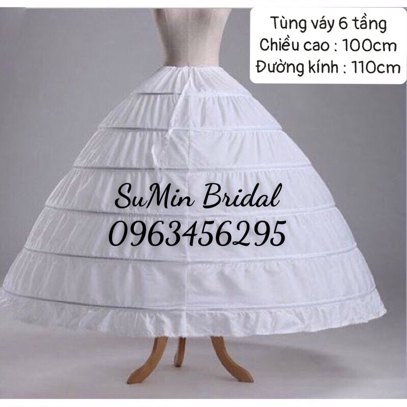 Tùng Phồng Cô Dâu Dành Cho Váy Cưới 6 Tầng Thép_Tùng 6 Gọng Làm Phồng Váy Cưới Cô Dâu_Tùng Váy 6 Tầng