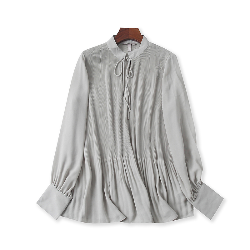 Áo blouse voan dập ly H.M