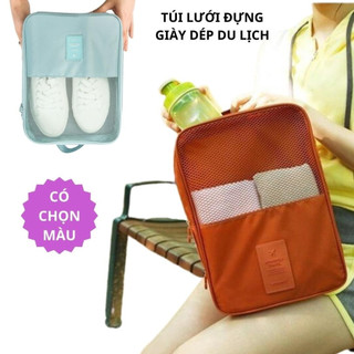 Túi vải dù đựng giày dép du lịch phối lưới cao cấp