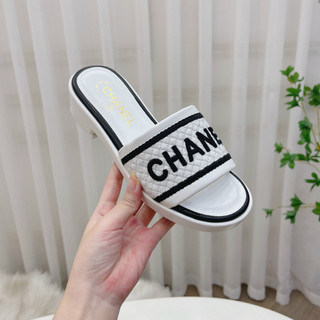 Dép cn quai chữ thêu nổi đế cao su gót 2,5cm