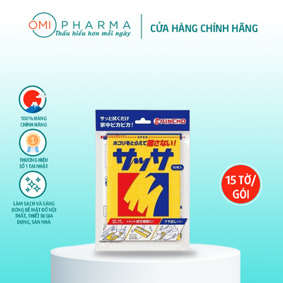 Tấm Lau Đa Năng Kincho Sassa Nhật Bản Nhiều Phân Loại (5&15 Tờ/Gói)