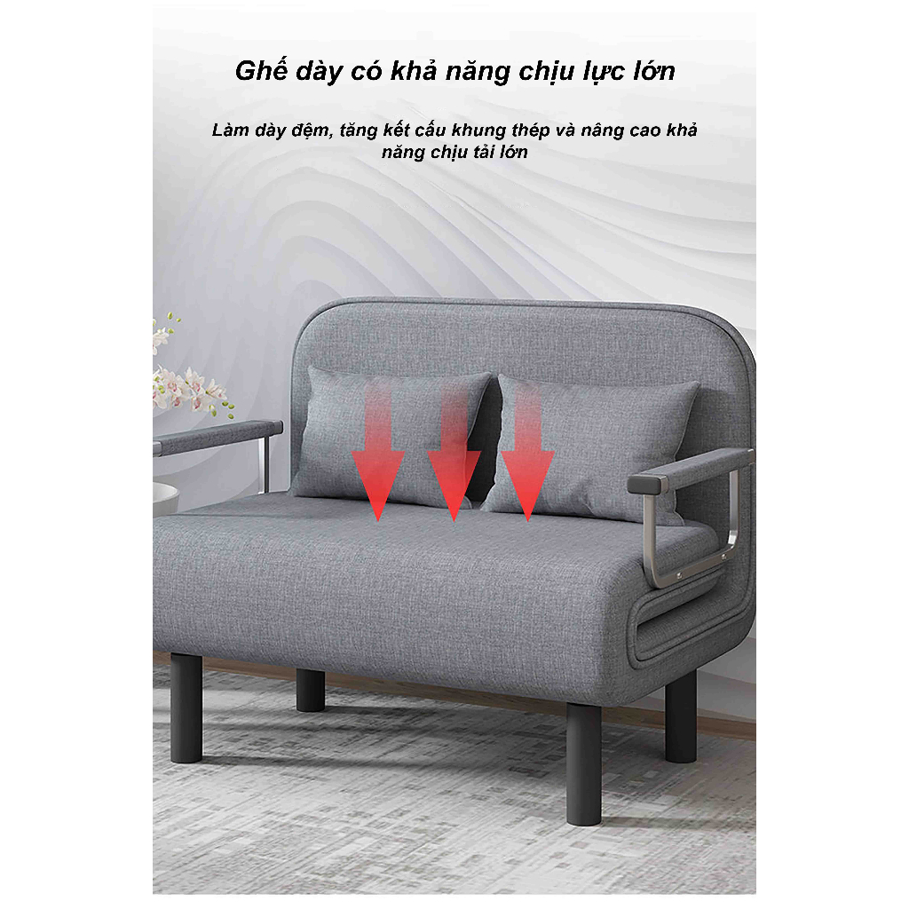 Ghế Sofa Giường Gấp Gọn Đệm Êm Cao Cấp Đa Năng, Ghế Sofa Phòng Khách, Ghế Sofa Đơn Tải Trọng 120kg | BigBuy360 - bigbuy360.vn