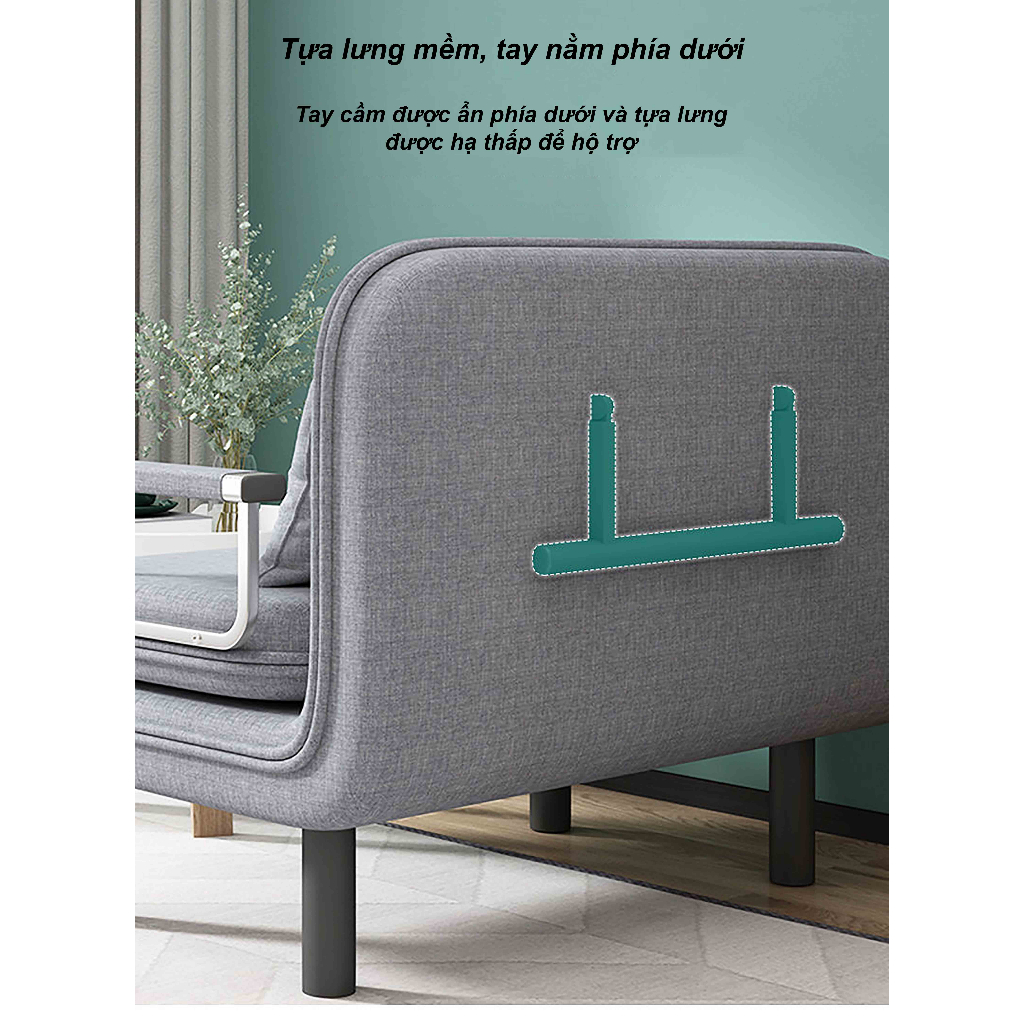 Ghế Sofa Giường Gấp Gọn Đệm Êm Cao Cấp Đa Năng, Ghế Sofa Phòng Khách, Ghế Sofa Đơn Tải Trọng 120kg | BigBuy360 - bigbuy360.vn