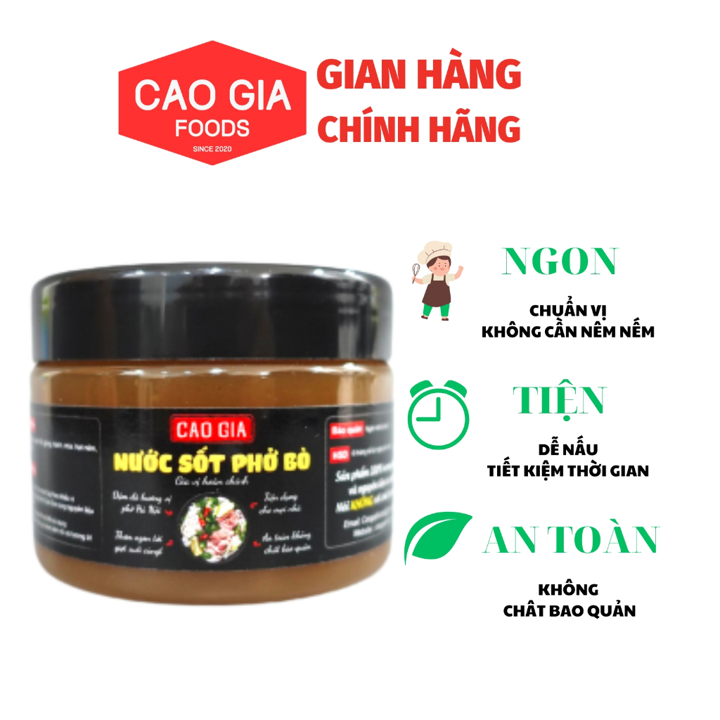 Nước Sốt Phở Bò - Cao Gia Foods 130g