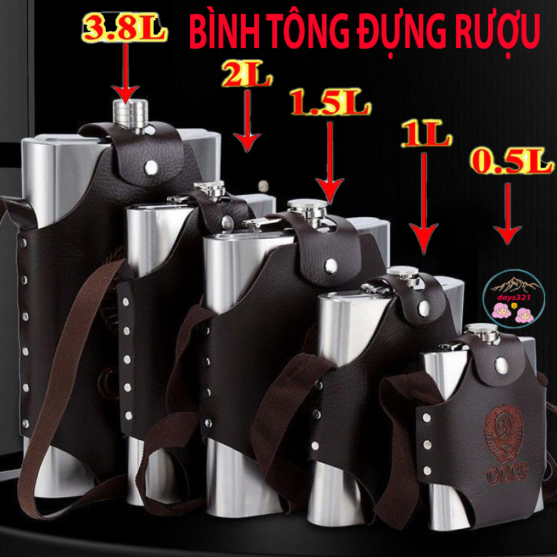 🍾 Bình Tông Đựng Rượu dung tích 1 lít, 2 lít, 3 lít 5 lít đựng nước, đựng rượu 🍾