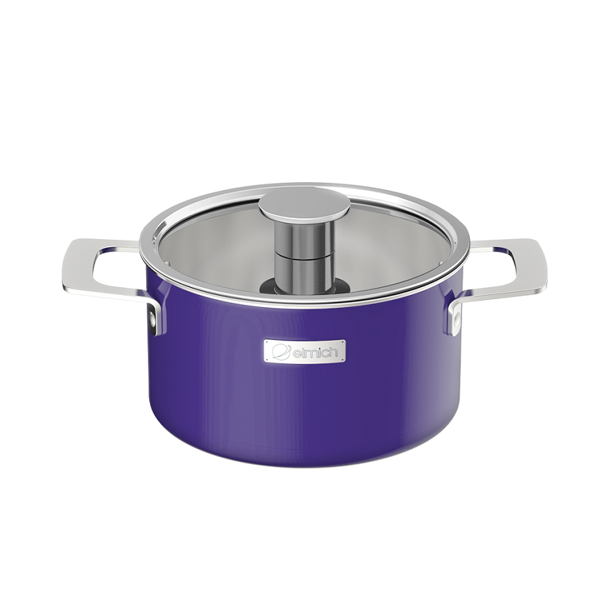 Nồi inox liền khối Elmich Hera EL-8180size 16cm, 8181 size 18cm, EL-8182 size 20cm, EL-8183 size 22cm, 8184 size 26cm