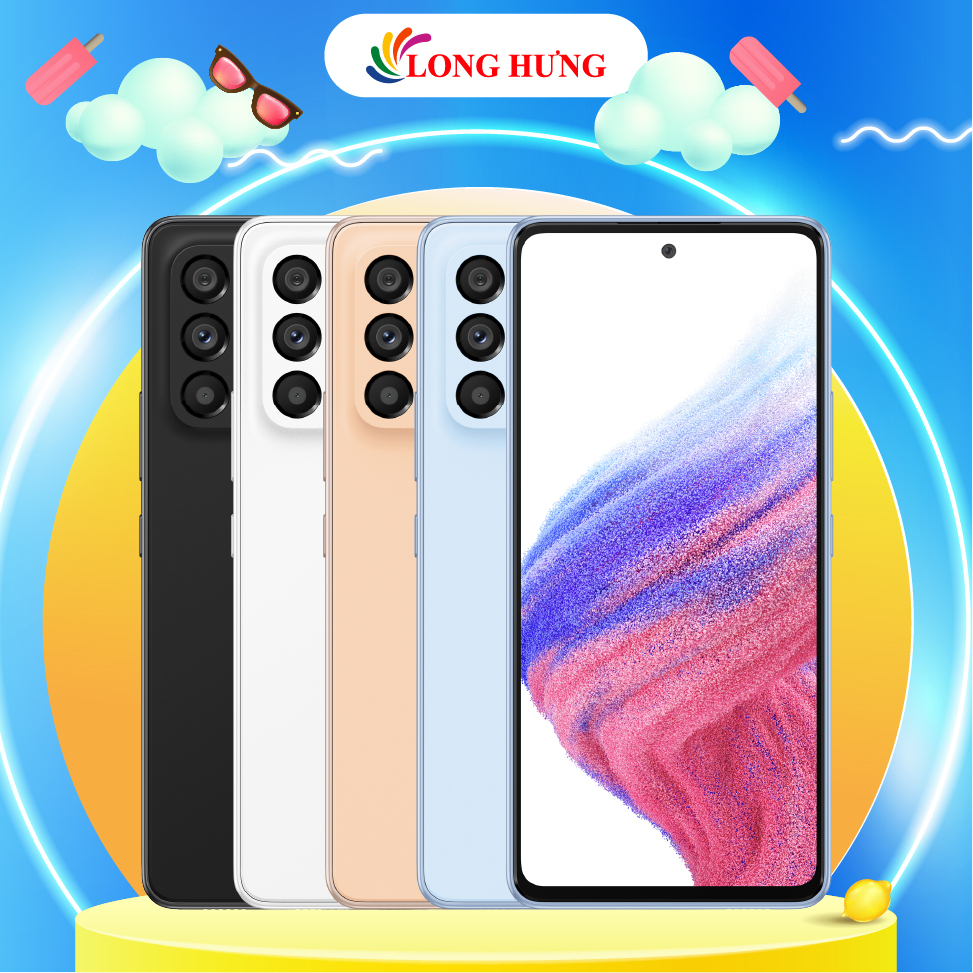 Điện thoại Samsung Galaxy A53 5G (8GB/128GB) - Hàng chính hãng - Tấm nền Super AMOLED rực rỡ, khả năng hiển thị sắc nét