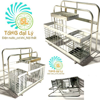 Giá đa năng đựng đũa,dao,thớt inox - treo hoặc đứng