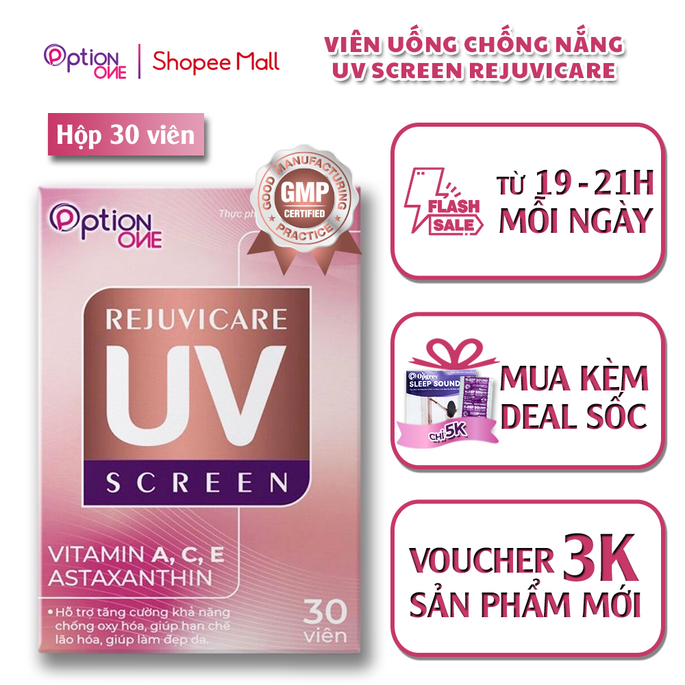 Viên Uống Chống Nắng Rejuvicare UV Screen - Hộp 30 Viên | BigBuy360 - bigbuy360.vn