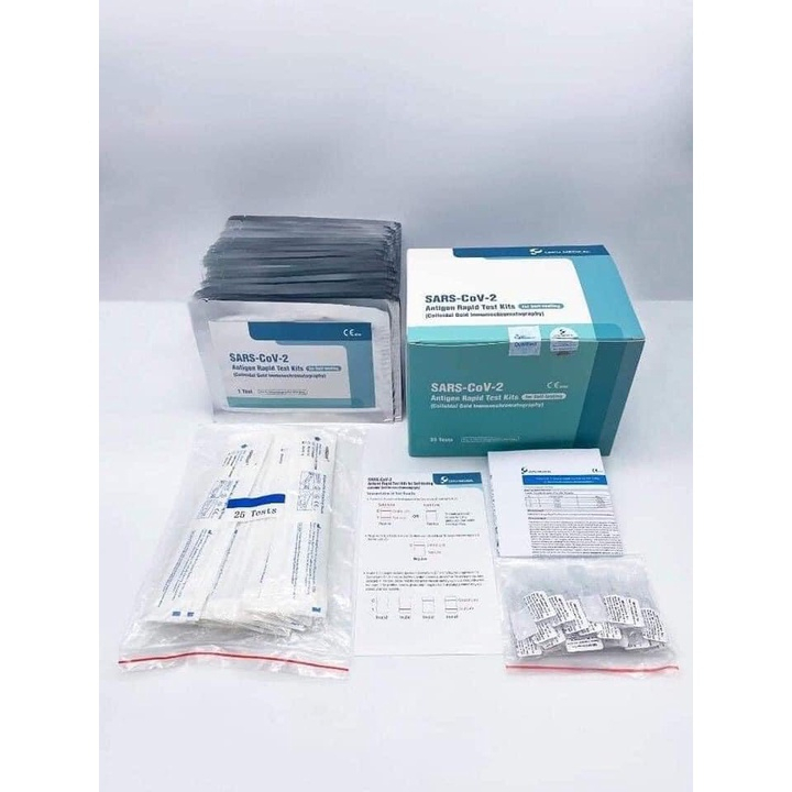 Một bộ que test nhanh LEPU hàng chính hãng lấy dịch mũi, test nhanh covid