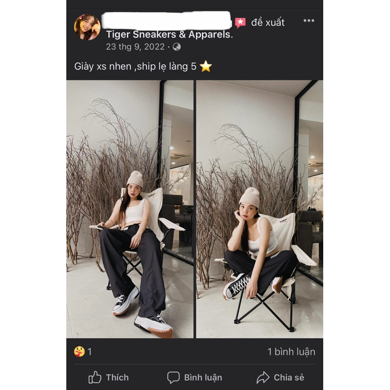 Tiger Sneakers - Giày Converse Run Star Hike Black chính hãng | 166800C