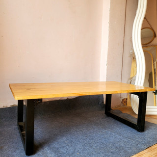BÀN LÀM VIỆC bệt chân sắt gấp gọn - mặt gỗ cao su chống nước chắc chắn - Happy home