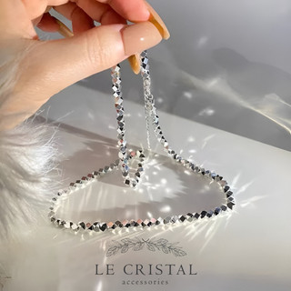 Dây chuyền bạc le cristal, vòng cổ nữ chuỗi hạt bạc