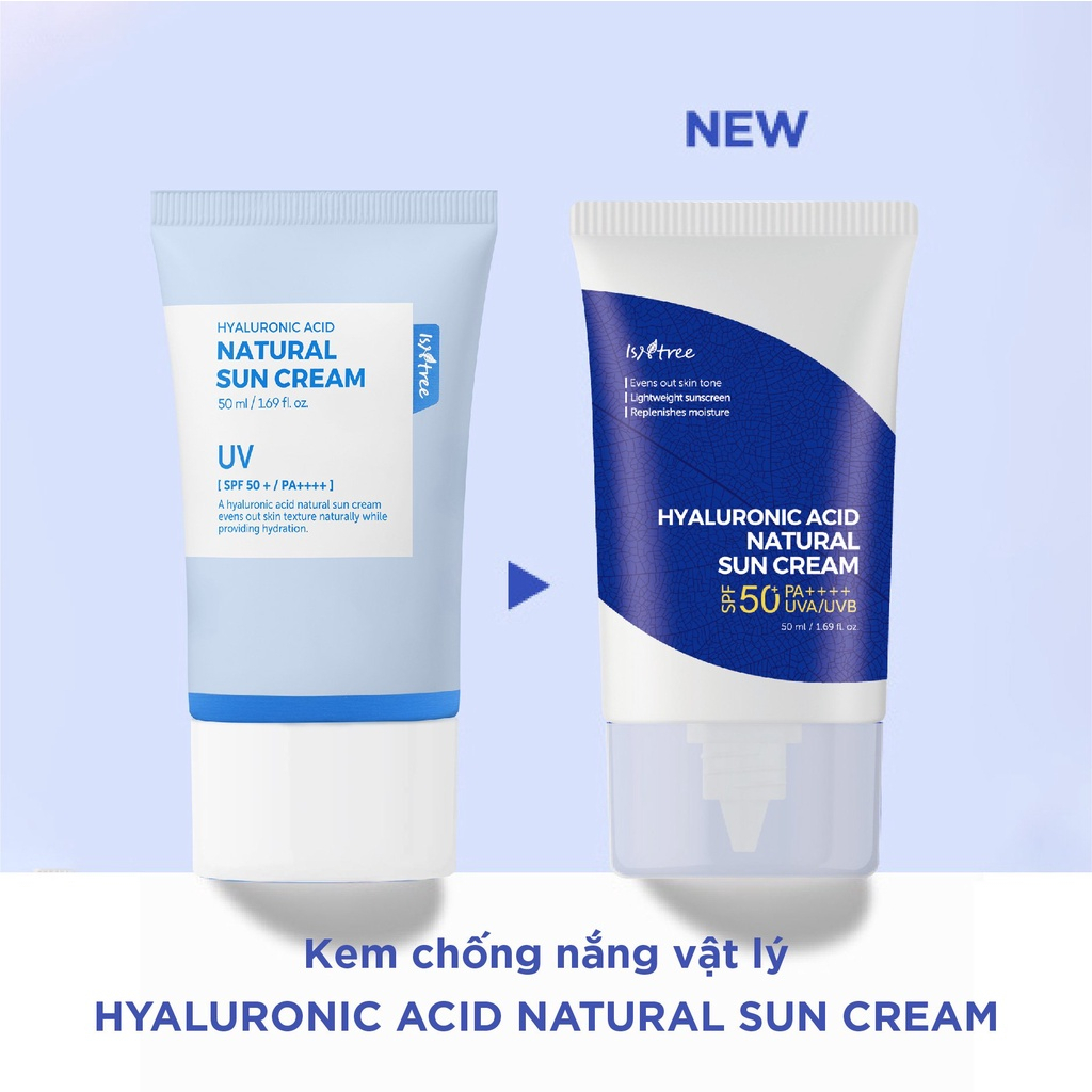 Kem Chống Nắng Vật Lý Và Hóa Học Isntree Hyaluronic Acid Sun Cream/Gel 50ml