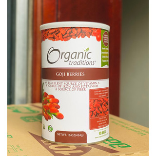 Kỷ tử khô Organic Tradition Goji Berries hộp 454 gram, date 2026