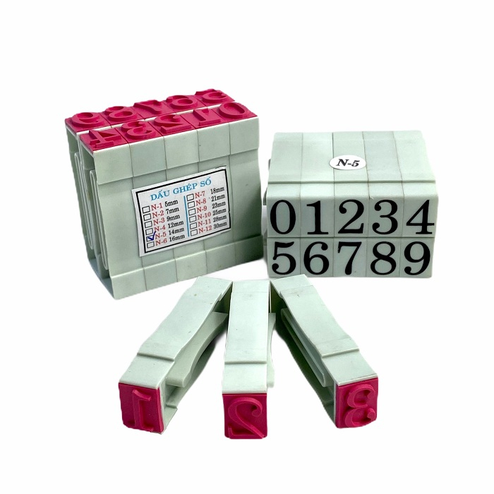 Dấu số ghép SM N5 14mm 10 ký tự