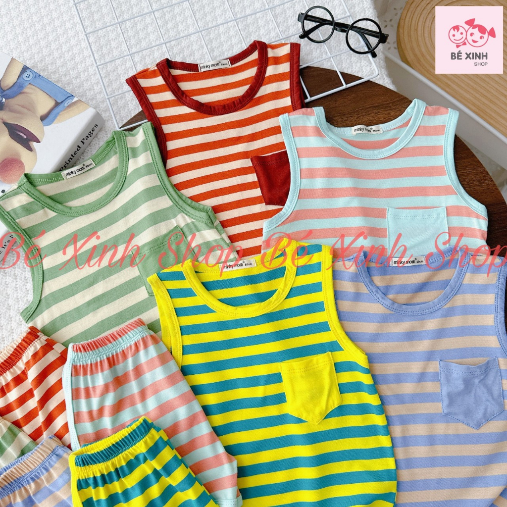 Đồ Bộ Quần Áo 3 Lỗ Cho Bé Trai Bé Gái Minky Mom  Đồ Bộ Ba Lỗ Sát Nách Cho Trẻ Em Trai Gái BA LỖ VIỀN TÚI