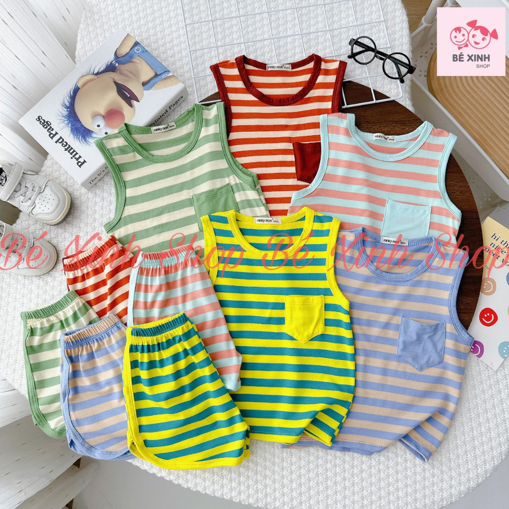 Đồ Bộ Quần Áo 3 Lỗ Cho Bé Trai Bé Gái Minky Mom  Đồ Bộ Ba Lỗ Sát Nách Cho Trẻ Em Trai Gái BA LỖ VIỀN TÚI