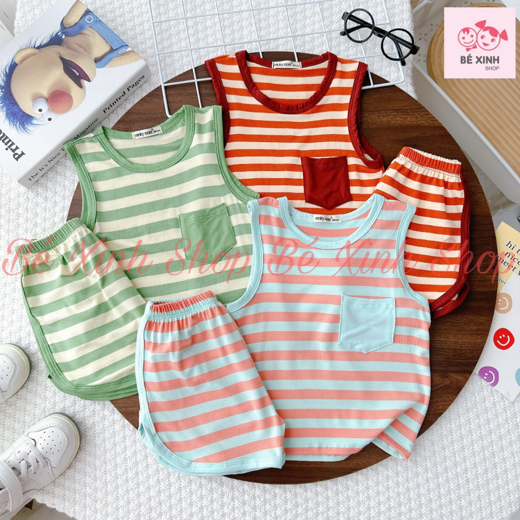 Đồ Bộ Quần Áo 3 Lỗ Cho Bé Trai Bé Gái Minky Mom  Đồ Bộ Ba Lỗ Sát Nách Cho Trẻ Em Trai Gái BA LỖ VIỀN TÚI