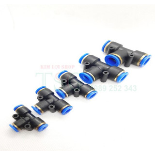 Nối T ống PE, PU, PA,.. 4mm, 6mm, 8mm, 10mm, 12mm (Hiệu SUNCOS)Loại Tốt