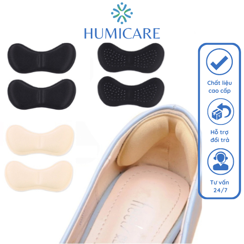 Cặp miếng lót gót giày 4d có hạt matxa giảm đau giảm size bảo vệ chống tuột chân nam nữ SA24HUMI2