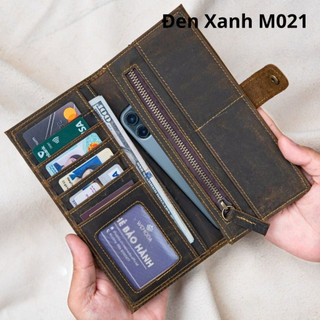 Ví nam dài cầm tay WEMODA da bò sáp chế tác thủ công bảo hành 24 tháng