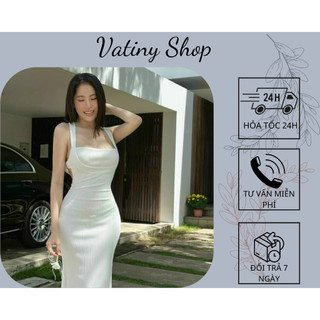 Đầm dài, đầm thun body thoải mái, đầm thời trang Vatiny(s21)