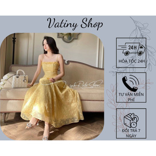 Đầm tiệc, váy dạ hội tơ gấm sang chảnh Vatiny Shop