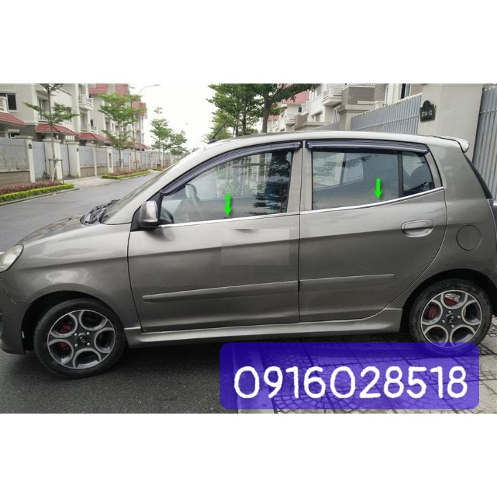 ỐP VIỀN ĐÈN PHA HẬU, ĐÈN CẢN, NẮP XĂNG, CHÂN KÍNH INOX XE KIA MORNING 2008 2009 2010 2011