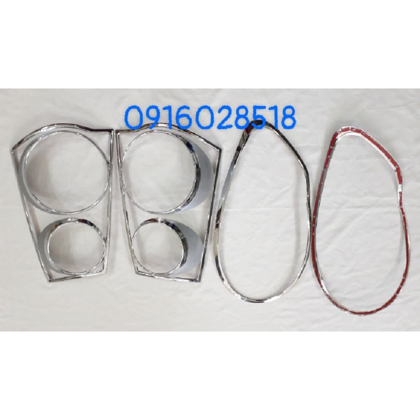 ỐP VIỀN ĐÈN PHA HẬU, ĐÈN CẢN, NẮP XĂNG, CHÂN KÍNH INOX XE KIA MORNING 2008 2009 2010 2011
