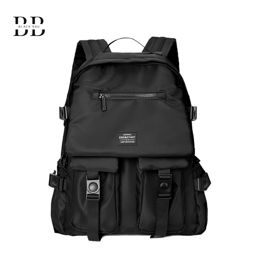 Balo Unisex BlackBag Double Backpack vải Canva chống nước thời trang cao cấp – Mã BL006
