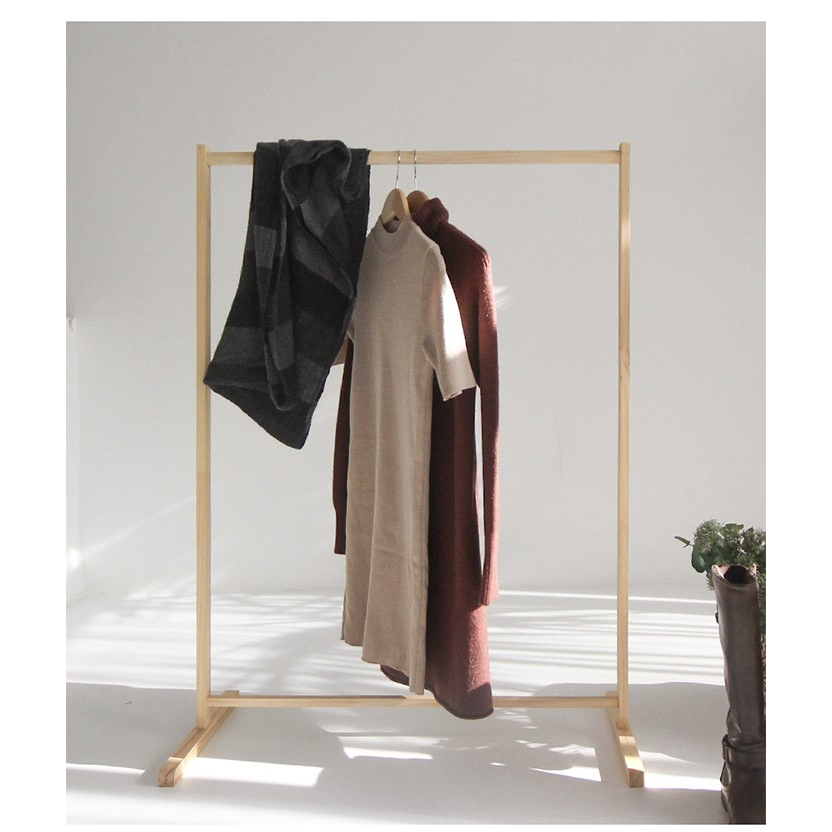 GIÁ TREO QUẦN ÁO GỖ THANH ĐƠN - SINGLE HANGER- GỖ THÔNG NHẬP KHẨU COMIN DECOR