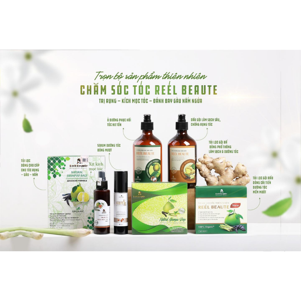 Túi lọc gội đầu thiên nhiên REEL BEAUTE dòng cao cấp sx 8/2023