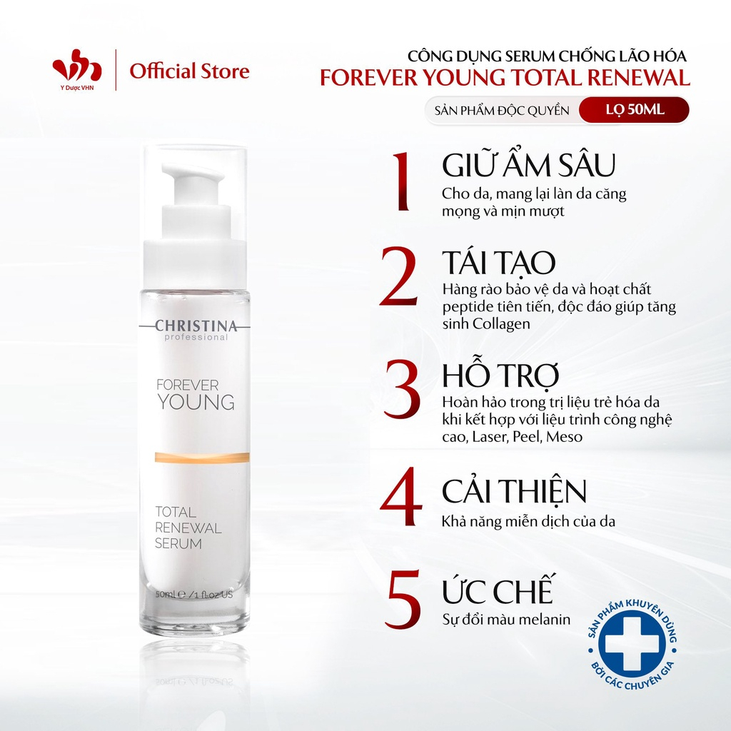 Serum chống lão hóa Forever Young Total Renewal Christina giúp phục  hồi nếp nhăn - da căng bóng 50ml/Lọ.