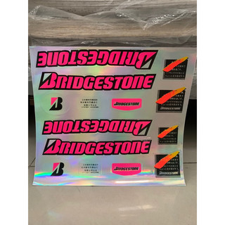 Bộ tem dán xe đạp Bridgestone màu hồng hàng nhập Thái Lan chất lượng cao dành trang trí riêng cho dòng xe này