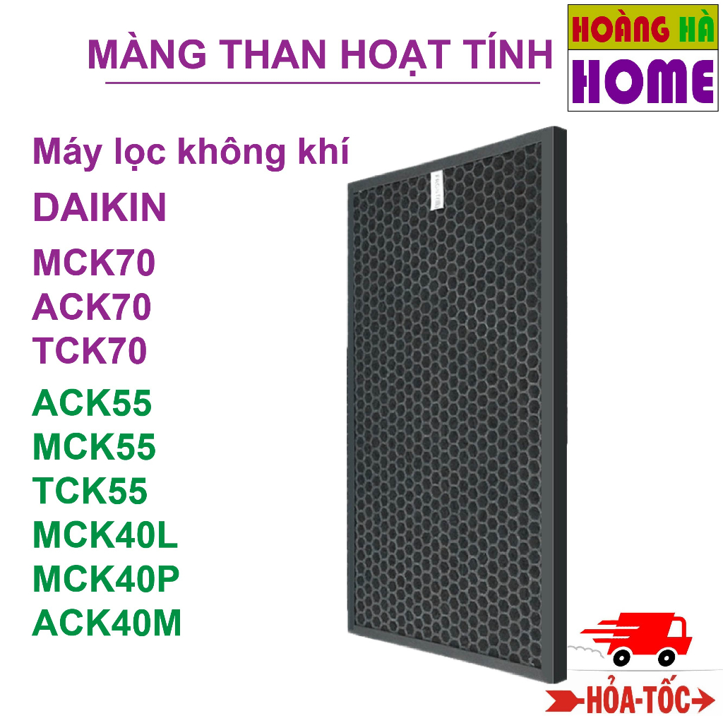 Màng lọc than hoạt tính daikin MCK70 TCK70 ACK70 MCK55 TCK55 ACK55, Màng lọc không khí daikin