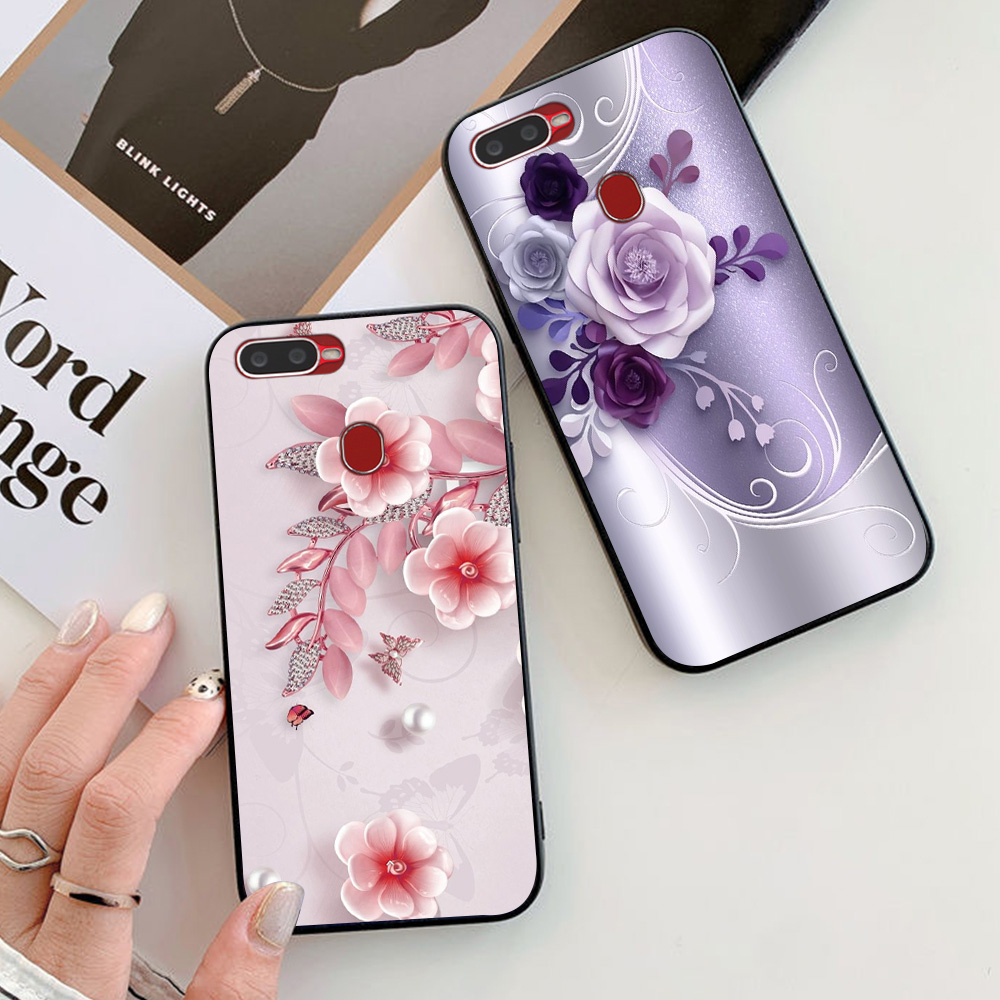 Ốp lưng oppo a5S / oppo A7 / oppo A9 / oppo A12 in hình hoa nữ sang chảnh